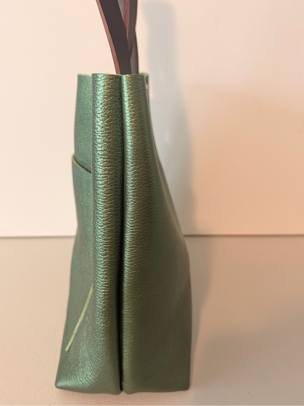 Portland Leather medium classic tote UNICORN ๐ฆ COLOR Green Greench - Picture 6 of 6
